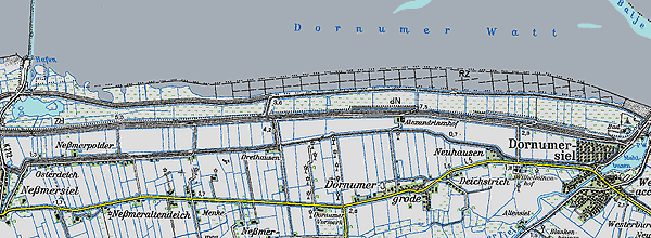 Deichabschnitt zwischen Neßmersiel und Dornumersiel