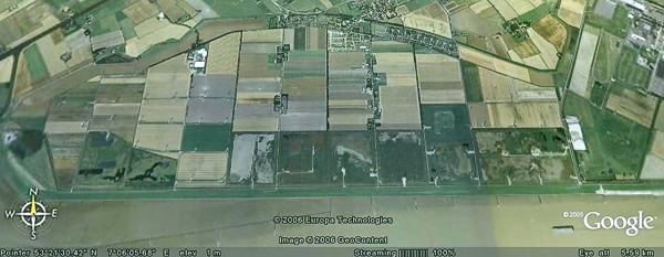 GoogleEarth-Bild vom Wybelsumer Polder