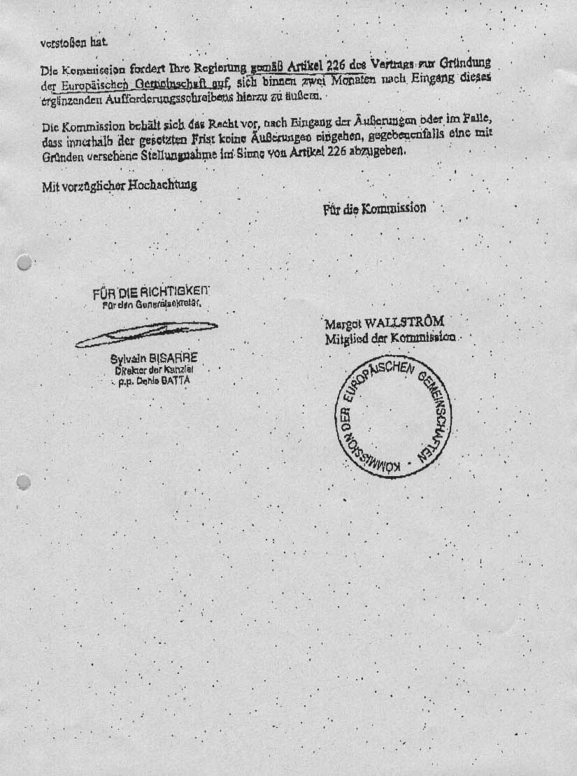 S.5  des Hallström Schreibens